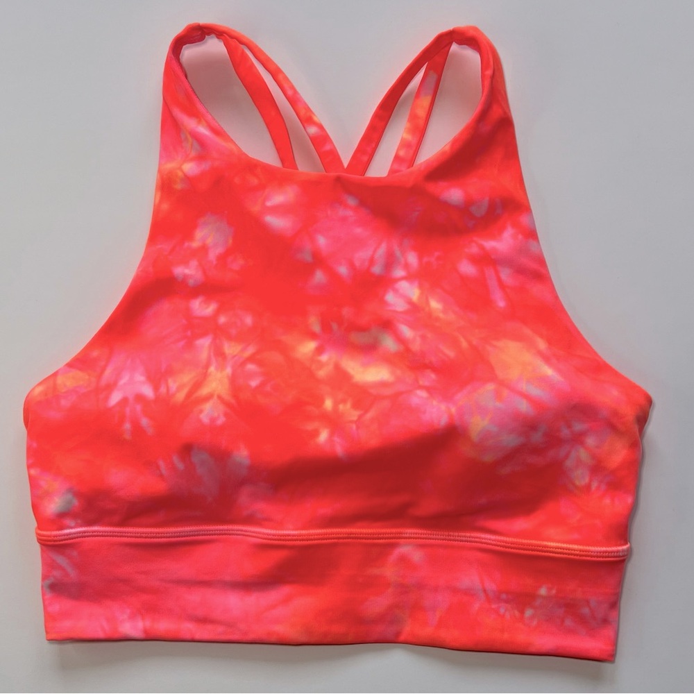 Lululemon Energy Bra High Neck Long Line Shibori